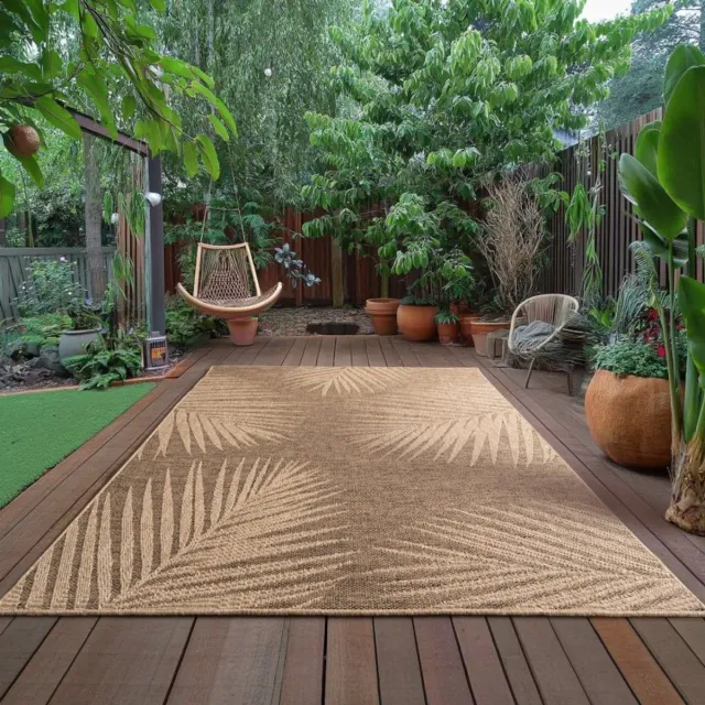 TapisTrend Buiten- en terraskleden Bruin 80x250 cm Buitenkleed van jute, geschikt voor woonkamer en keuken, UV-bestendig, bohemian stijl, zachte textuur
