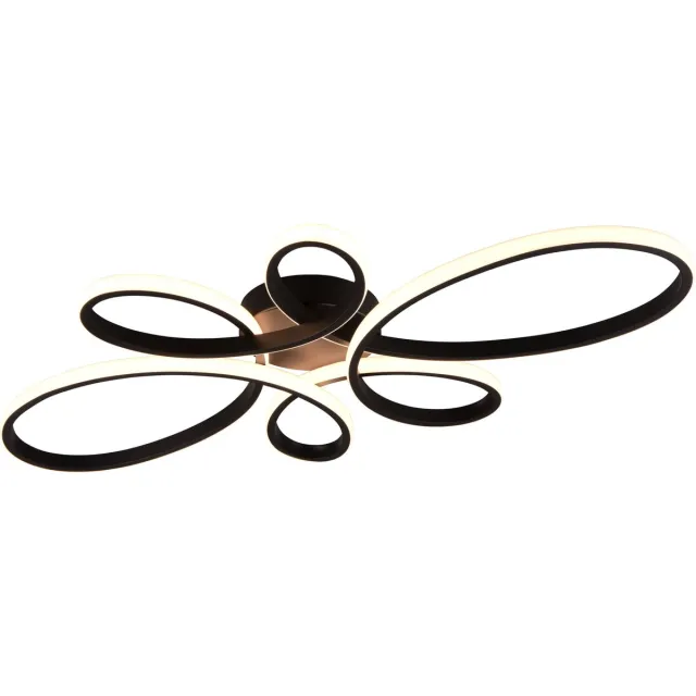 Trio FLY - Plafondlamp - Zwart mat - incl. 1x SMD 32W - Dimbaar