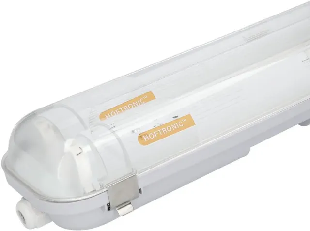 HOFTRONIC Eco Bright LED TL armatuur 150cm Dubbel - T8 G13 Incl. LED TL buizen - 6500K Daglicht wit licht - 31 Watt 4960 Lumen (160lm/W) - IP65 Waterdicht
