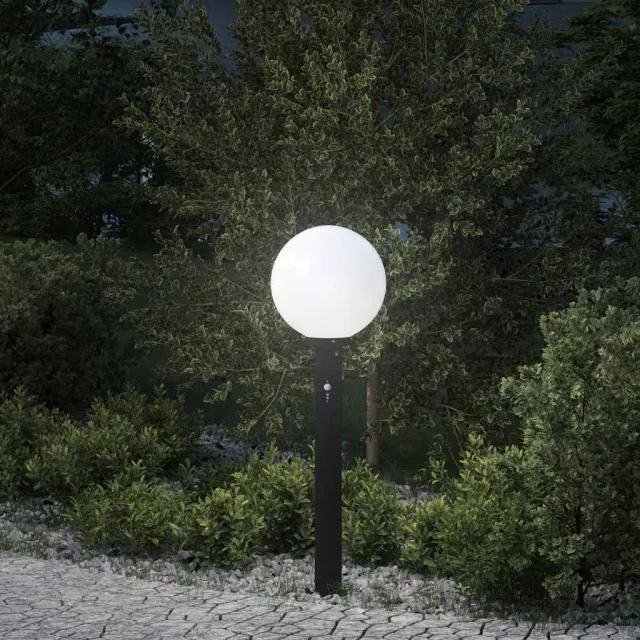 vidaXL Bolderverlichting met sensor 80 cm zwart IP44