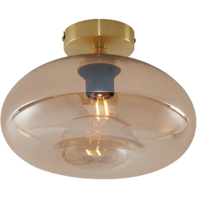 QAZQA busa - Art Deco Plafondlamp - 1 lichts - Ø 28 cm - Goud/messing - Woonkamer | Slaapkamer | Keuken