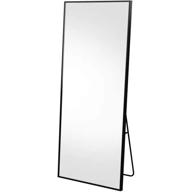 Happiq Staande Passpiegel Volledige Lengte - Goud, 177 x 77 Cm - Rechthoekig Ontwerp met Aluminium Frame voor Moderne - voor Slaapkamer, Hal of Entree