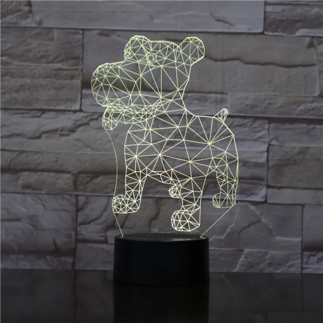 MC Living 3D Led Lamp Met Gravering - RGB 7 Kleuren - Hond
