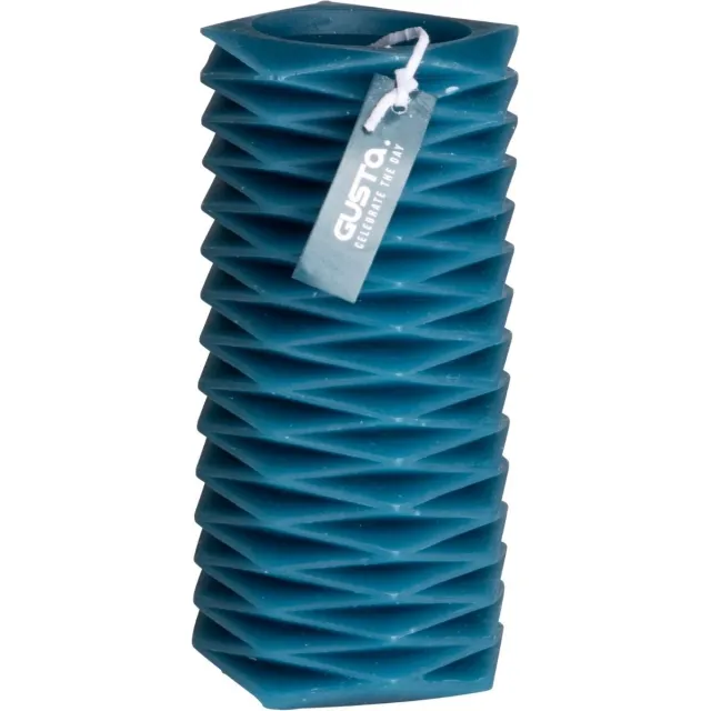 Gusta Figuurkaars ZigZag - donker blauw