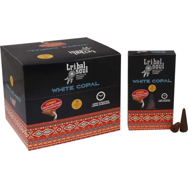 Tribal soul Backflow Premium Wierook kegels - Witte Kopal - 120 stuks