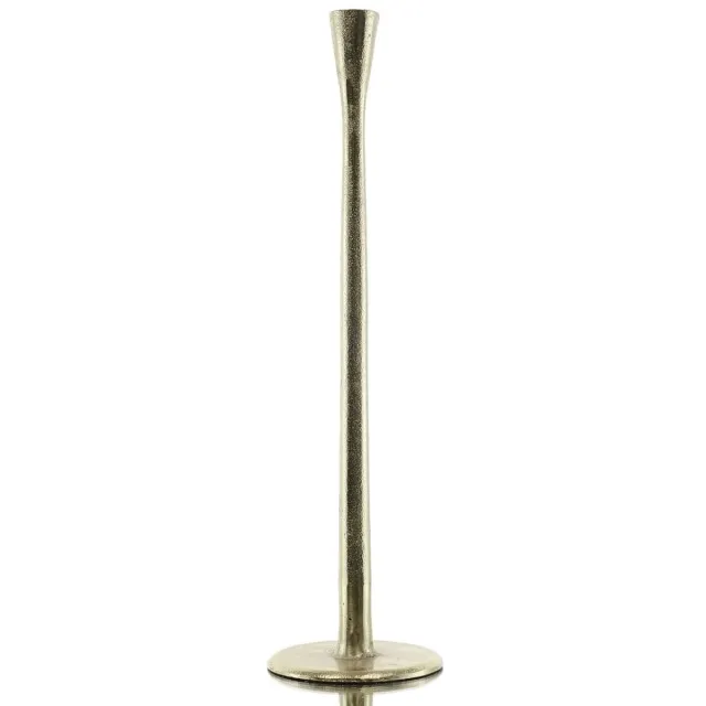 Scheulen kaarsenhouder Ligna aluminium goud 11x11x42cm