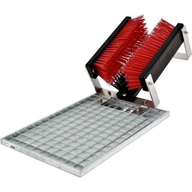FloorMax Classic professionele voetenveger - Schoenborstel met rooster Rood