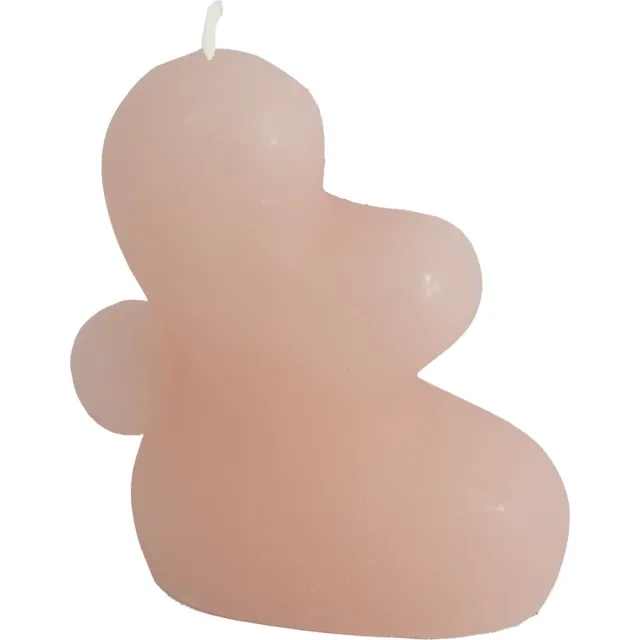 homebound by ky Kaars organisch roze | 9x5x10cm | figuurkaars organisch
