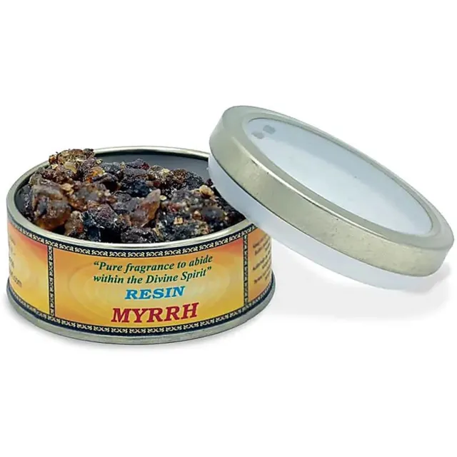 Song of India Myrrh wierookhars - mirre - wierookkorrels - 60 gram - 1 blikje Meerkleurig