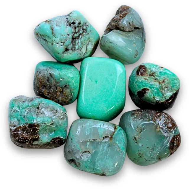Ruben Robijn Chrysopraas 150 gr. trommelstenen (mt3) Groen