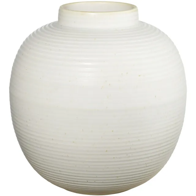 ASA Selection Japandi vaas, tafelvaas, decoratieve vaas, bloemenvaas, aardewerk, Soft Shell, H 22 cm, 73003249 wit