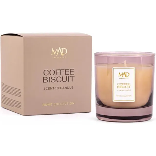MAD PARFUMEUR Coffee Biscuit Geurkaars 200 Gram - Geurkaarsen – Warme Koffie & Zoete Tonen bruin