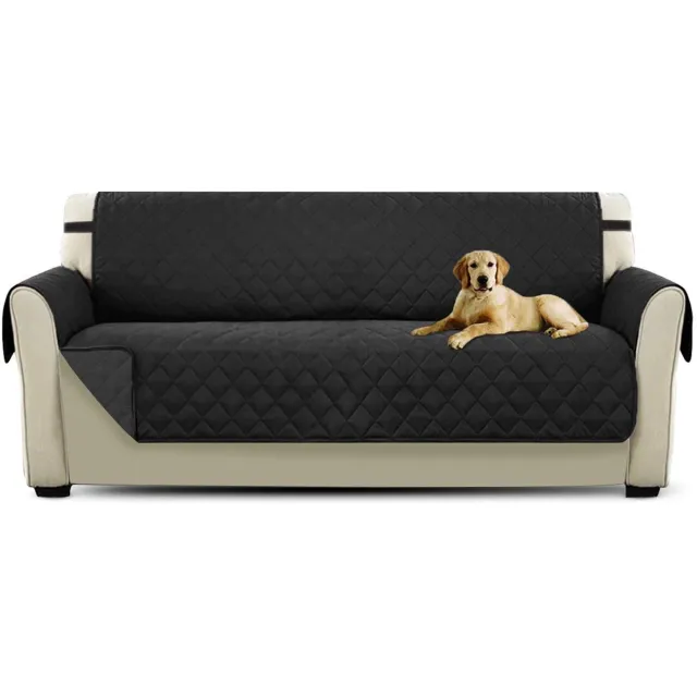Unyqoos Stijlvolle bankhoes voor 2-zits en 3-zits banken met antislip functie, zwart, 96*160*52 cm