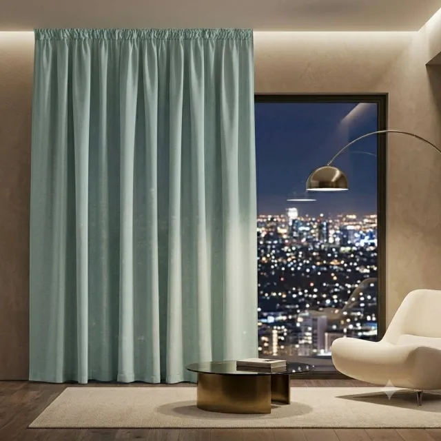 Maison Elara Vitrage Gordijn Linnen Look 300x220 cm Grijsgroen - 1 Paneel - Lichtdoorlatend