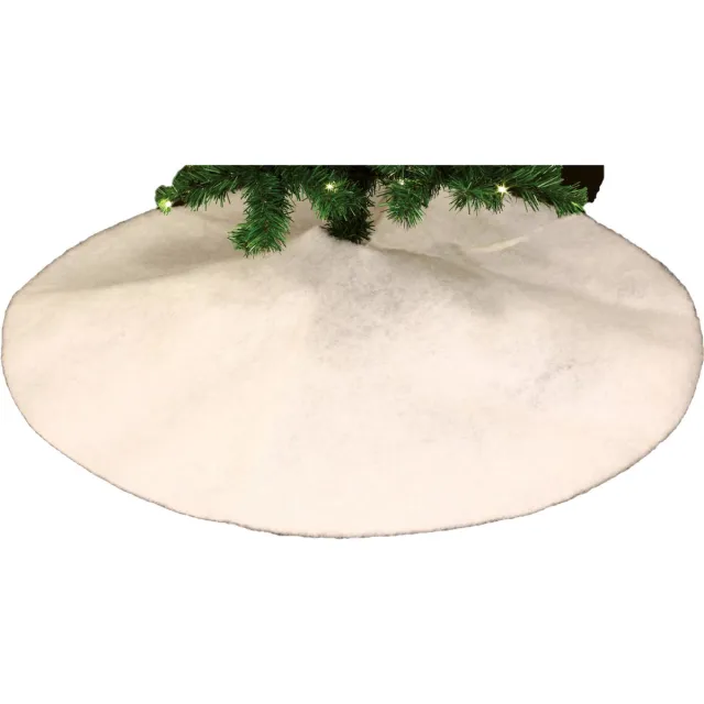 Feeric lights & Christmas Feeric Christmas kerstboomrok - wit - 100 cm - polyester - rond - kerstboomrokken