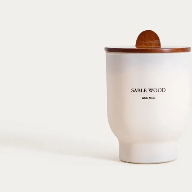 Homla Geurkaars | SABLE WOOD | White Musk | 400 g | 775208 Beige