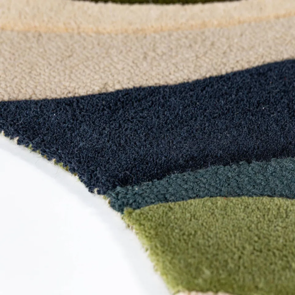 Flair Rugs wollen vloerkleed ovaal groen, foto 4