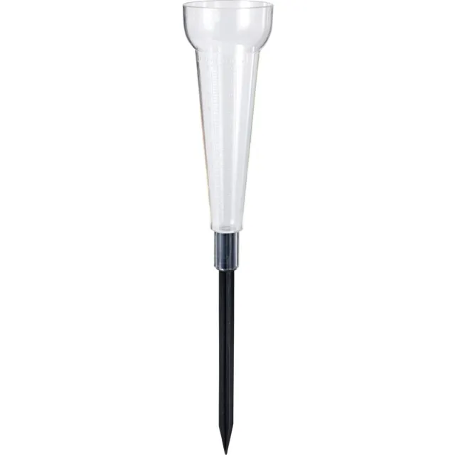 Pro Garden Regenmeter - kunststof - 24 x 7 cm - neerslagmeter - met prikstok van 22 cm
