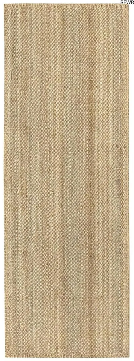 RFWR Natuurlijk jute tapijt - biologisch afbreekbaar en handgemaakt vloerkleed voor woonkamer, slaapkamer en gang (200 x 80 cm)