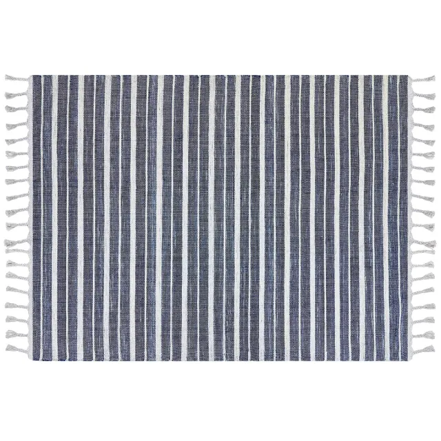 Beliani BADEMLII - Vloerkleed - Donkerblauw - Synthetisch