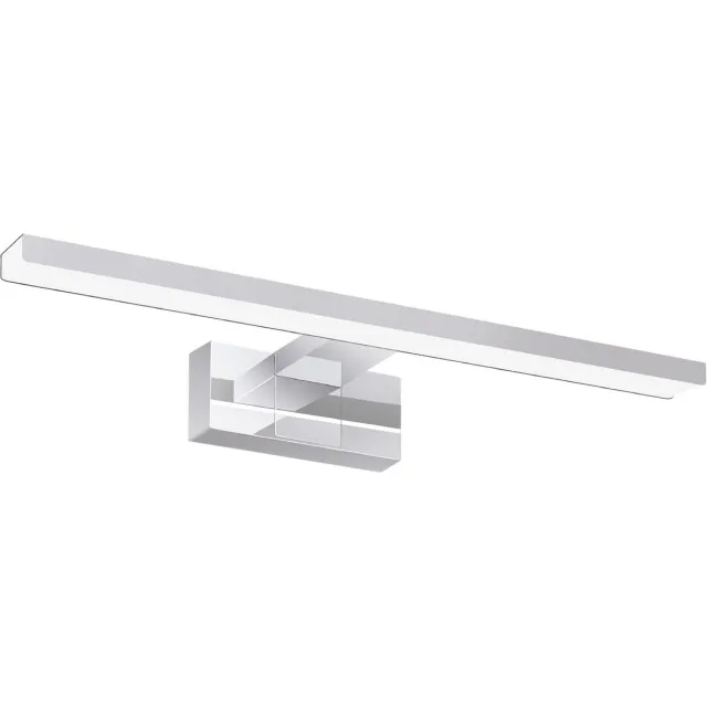 Glitzerlife Wandspots - 12W LED - IP44 waterdicht - 4000K neutraal wit licht - APS+PC - Ø60cm - Wandlamp voor badkamer - Wandverlichting voor spiegel - badkamer woonkamer gang Chroomkleurig-60cm