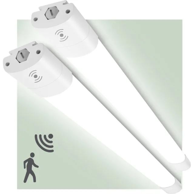 Oraymin 2x LED Balklamp met Sensor 90CM - IP66 Waterdicht - Koppelbaar - 3300LM - 4000K Wit