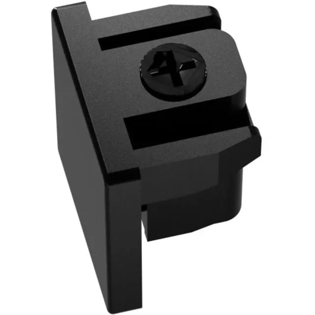 Fantasia Micro Line eindkap in zwart aluminium, sluit het Micro Line LED-profielsysteem netjes af, IP20, uit de Premium-collectie