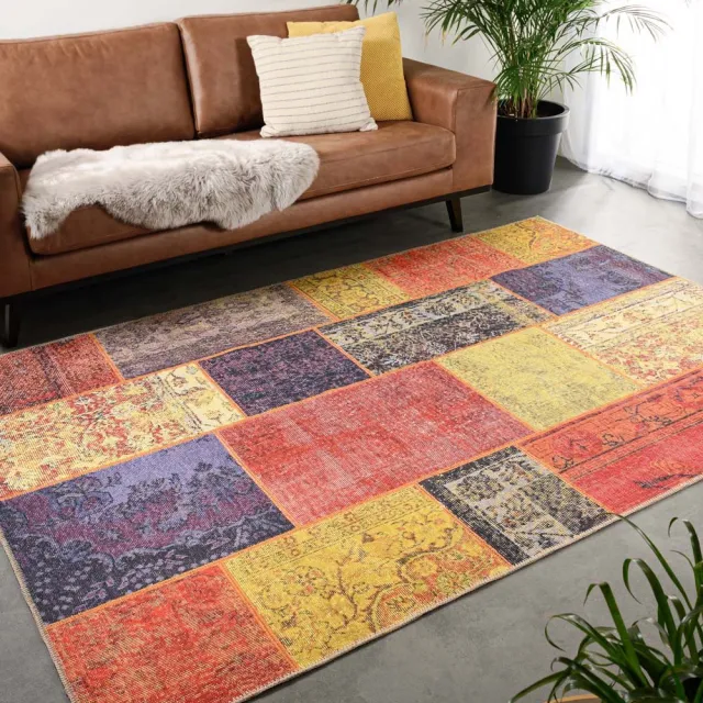 Heritaged Patchwork vloerkleed - Fade Heritage rood/multi 230x330