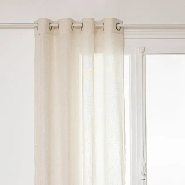 Atmosphera Créateur d'intérieur® Vitrage van gemengd linnen ALLA Beige lin