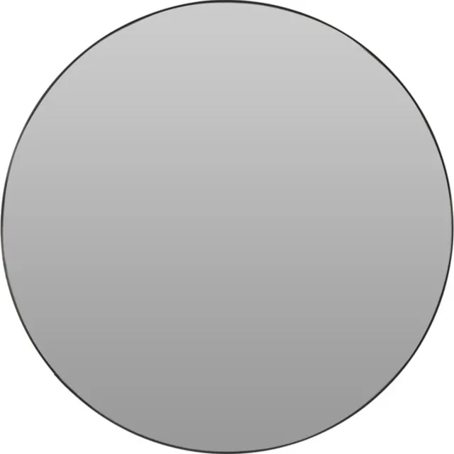 H&S Collection HS Collection Spiegel/wandspiegel - metaal - zwart - rond - D55 cm