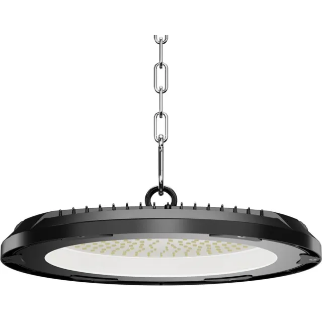 HOFTRONIC Eris LED High Bay UFO - 150 watt - 21.000 lumen (140lm/W) - 4000K neutraal wit - IP65 waterdicht - IK08 - Flikkervrij Zwart