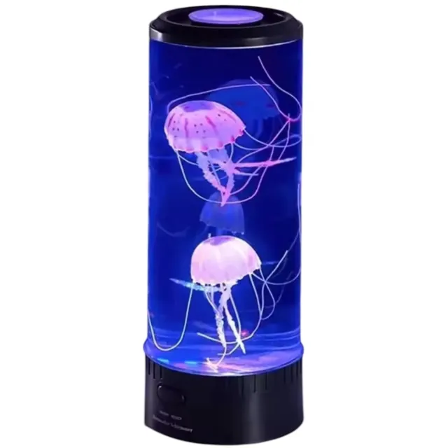 Stone Art Exclusieve LED Nachtlamp – Kwallenlamp voor Nachtkastje – 5 Kleuren Led Verlichting – USB – 23 cm – Decoratieve Sfeerverlichting RGB