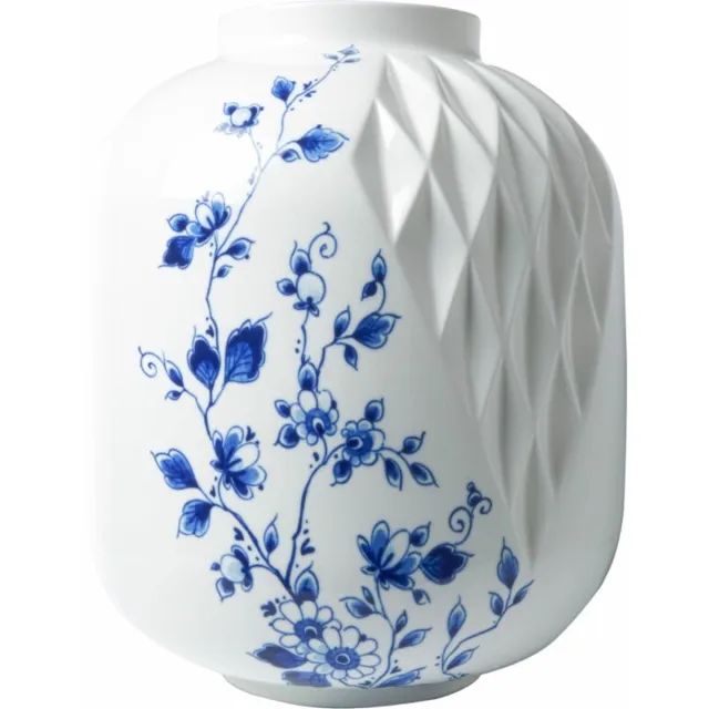 Heinen Delfts Blauw Vaas Blauw Vouw - Porselein - 25 cm Delfts blauw
