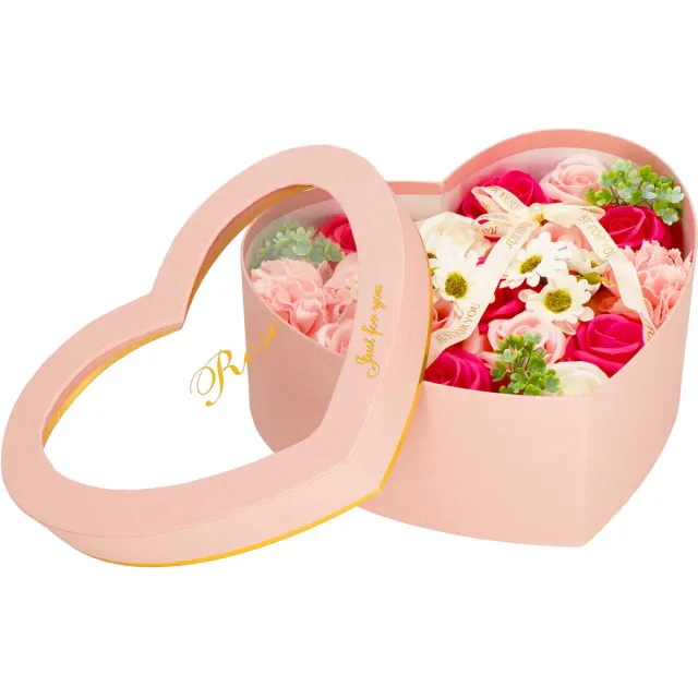 springos Eeuwige Roos - Geschenkdoos - Geschenkbloem - Liefde - Hart Roze