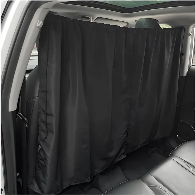 Famanu Auto-scheidingsgordijn 180 × 90 cm, zonwerend en privacybeschermend – Zwart
