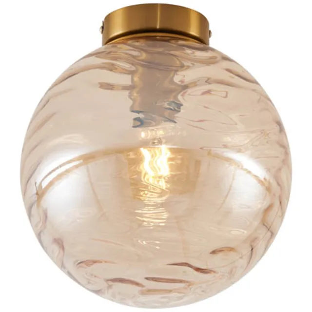 QAZQA pillon - Design Plafondlamp - 1 lichts - Ø 25 cm - Goud - Woonkamer | Slaapkamer | Keuken