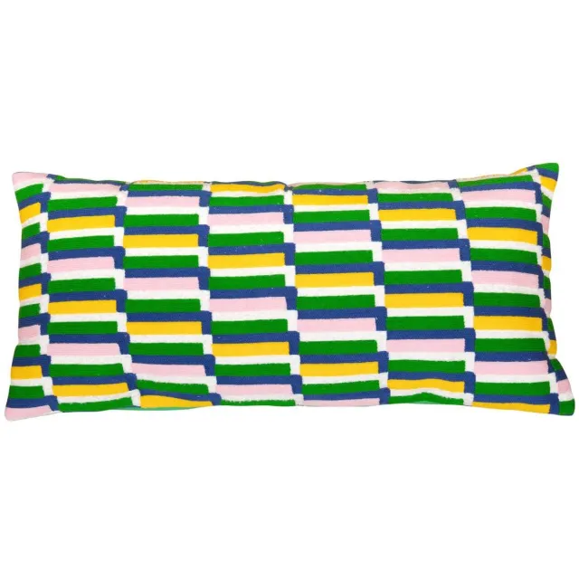 Atmosphera Créateur d'intérieur® Kussen met afneembare hoes van geborduurd katoen DISSO Multicolore
