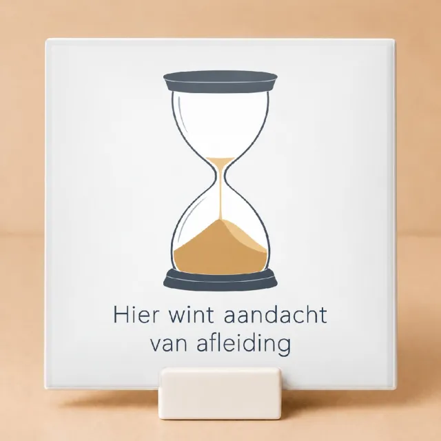Bedruk King Vrolijke Meester van de telefoonvrije klas Tegel – Inspirerende Wanddecoratie voor Leraren en Docenten - 15 x 15 cm met houder Wit