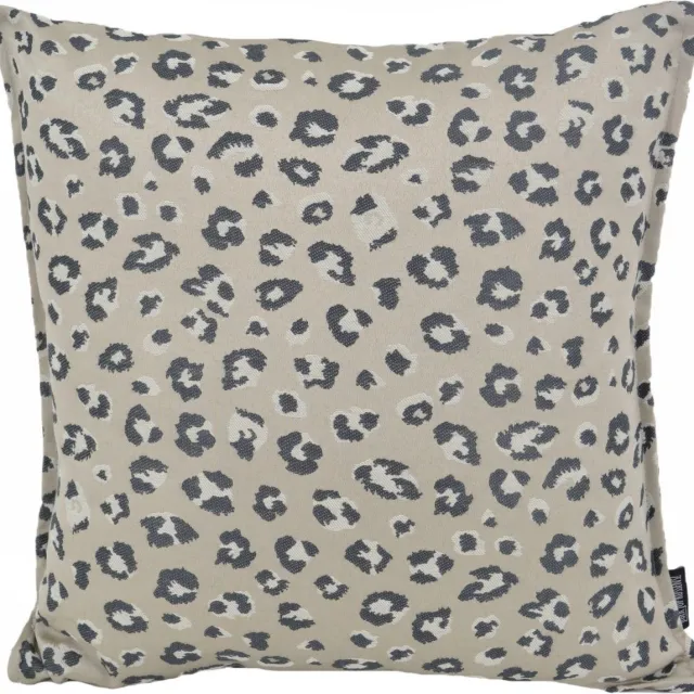 Gek op Kussens! Jacquard Leopard Silver Kussenhoes | 45 x 45 cm | Polyester zilver