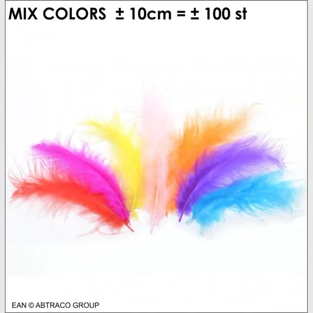 Cattex Pluim / Veertjes kleur kleur mix ± 100 st / ± 10cm