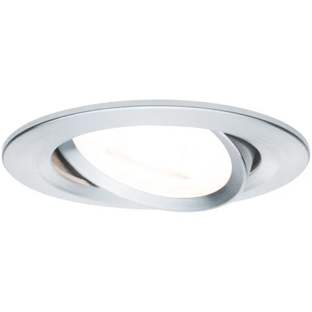 Paulmann Inbouwlamp Nova zwenkbaar rond 84 mm 50° GU10 max. 35W 230V dimbaar Alu gedraaid