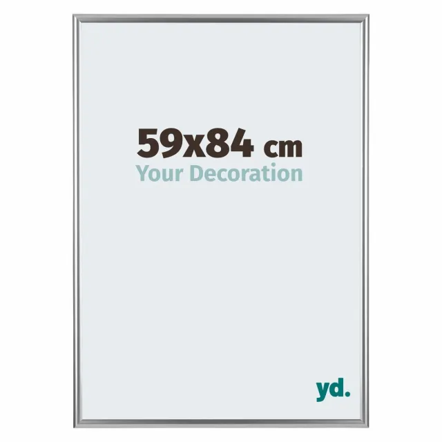 yd. Your Decoration - Fotolijst 59x84 cm - Kunststof - Zilver - Bordeaux