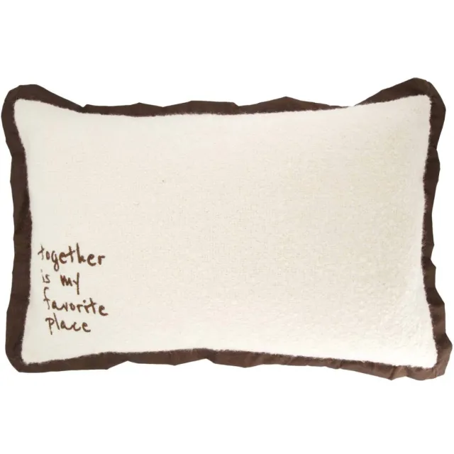 Zusss sierkussen Favorite Place off white / darkbrown