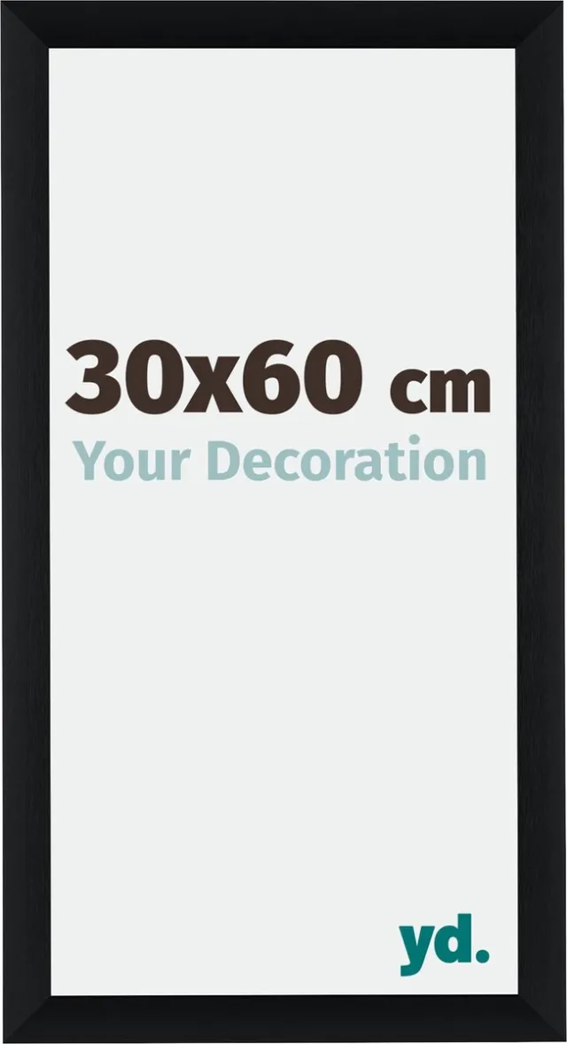 yd. Your Decoration - Fotolijst 30x60 cm - Aluminium - Zwart Geborsteld - Tucson