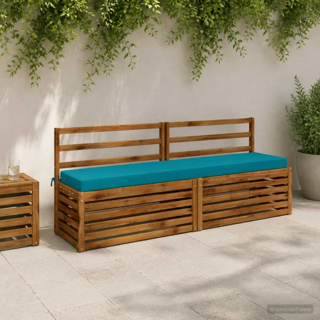 vidaXL Bankkussen SOEST 100% Polyester Turquoise 180 x 40 x 8 cm
