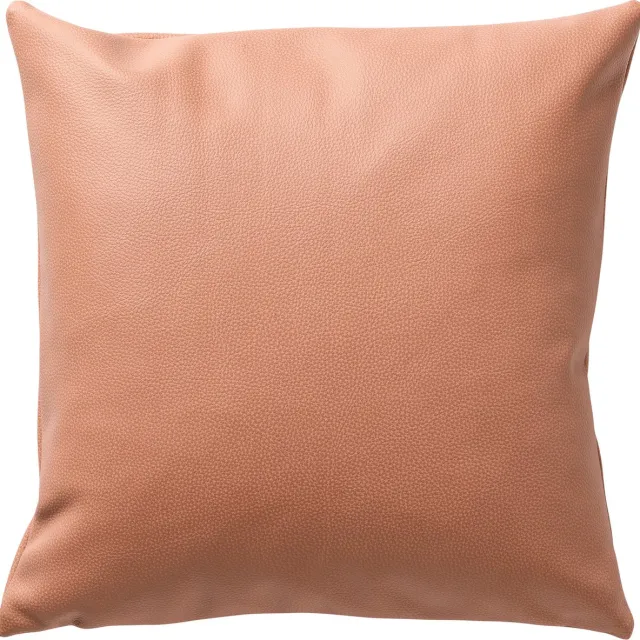 Dutch Decor JARED - kussenhoes 45x45 cm - stoere leerlook - effen kleur - Cork - roze - met rits - zonder binnenkussen Oudroze