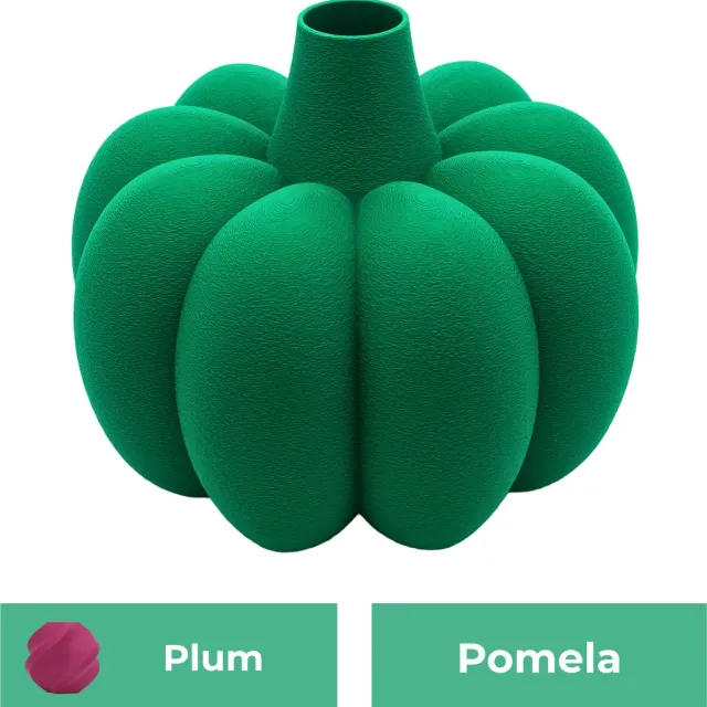 Lovora Pomela organische vaas – Decoratieve vaas - Plum - 3d geprinte vaas – geschikt voor droogbloemen