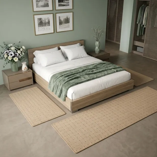 Floordirekt Slaapkamen vloerkleed - Rapido - Set - Beige - 1 Loper 80 x 300 cm + 2 Loper 80 x 150 cm