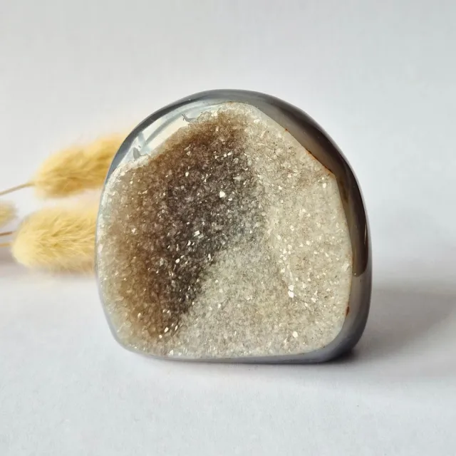 Moonlight Gemstones Druzy Agaat uit Uruguay – 240 gram #147 | Natuurlijke Geode Edelsteen Meerkleurig