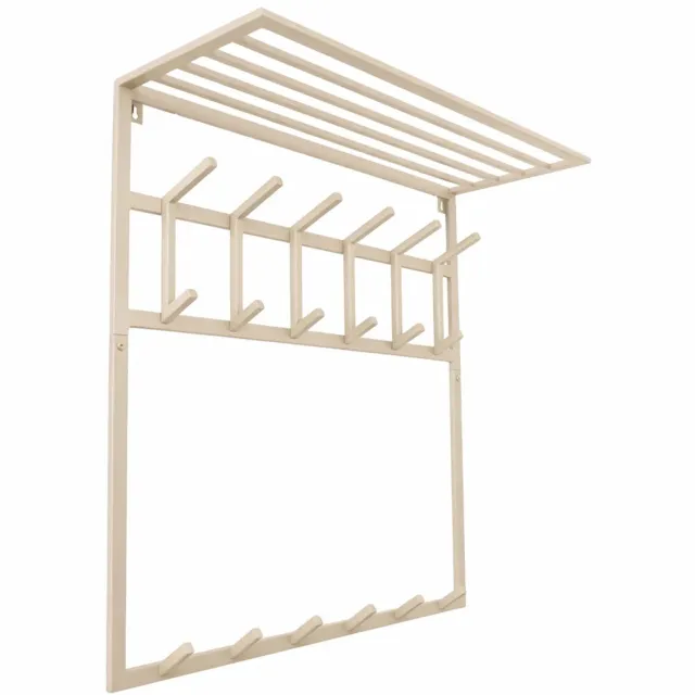 LOFT42 Kapstok Jaimy - Beige – Metaal – 6 dubbele haken - 80x80x30